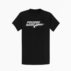 T-shirt Tir Sportif Poudre noire Typographie Noir
