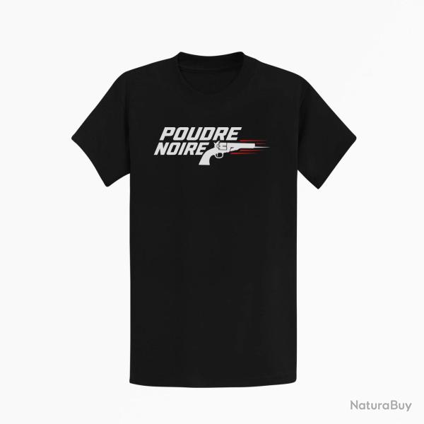 T-shirt Tir Sportif Poudre noire Typographie Noir / Orange