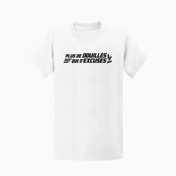 T-shirt Tir Sportif Plus de douilles que d'excuses Blanc