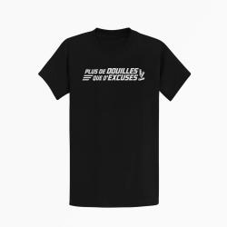 T-shirt Tir Sportif Plus de douilles que d'excuses Noir