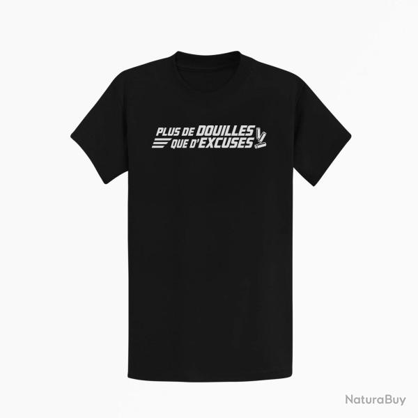 T-shirt Tir Sportif Plus de douilles que d'excuses Noir