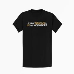 T-shirt Tir Sportif Plus de douilles que d'excuses Noir / Orange