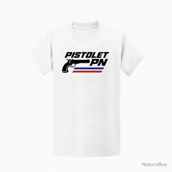 T-shirt Tir Sportif Pistolet PN Blanc / Orange