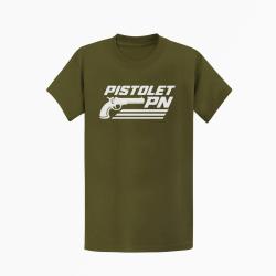 T-shirt Tir Sportif Pistolet PN Kaki / Blanc