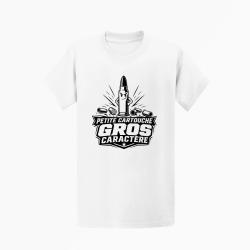 T-shirt Tir Sportif Petite cartouche, gros caract&egrave;re Blanc