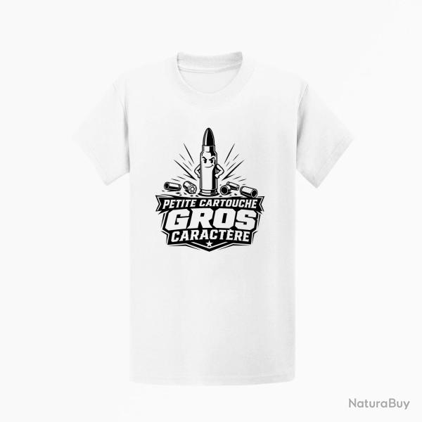 T-shirt Tir Sportif Petite cartouche, gros caract�re Blanc