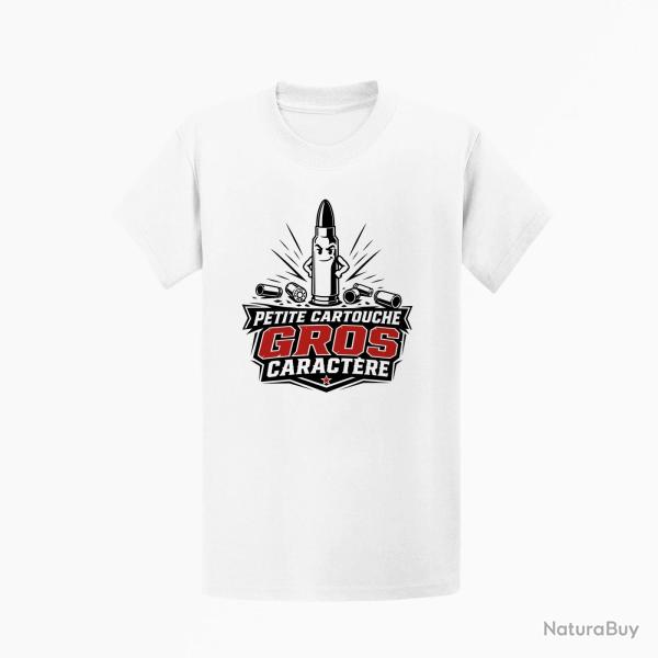T-shirt Tir Sportif Petite cartouche, gros caract�re Blanc / Orange