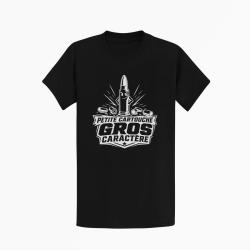T-shirt Tir Sportif Petite cartouche, gros caract&egrave;re Noir
