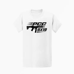 T-shirt Tir Sportif PCC 9&times;19 Blanc