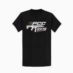 T-shirt Tir Sportif PCC 9&times;19 Noir / Orange