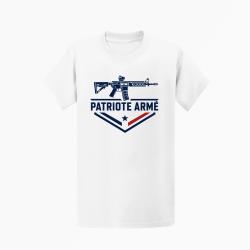 T-shirt Tir Sportif Patriote Arme Blanc / Orange