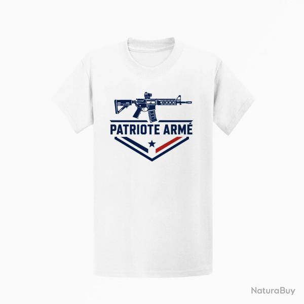 T-shirt Tir Sportif Patriote Arme Blanc / Orange