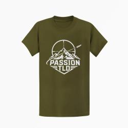 T-shirt Tir Sportif Passion TLD Kaki / Blanc