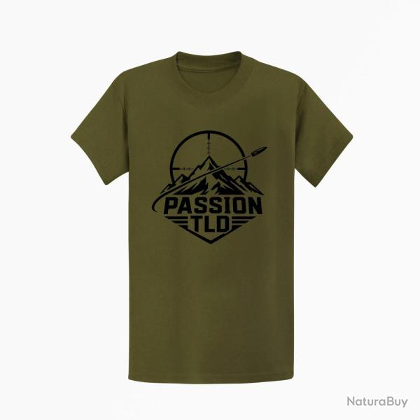 T-shirt Tir Sportif Passion TLD Kaki / Noir