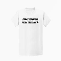 T-shirt Tir Sportif Pas responsable des trous de balles Rouge Blanc
