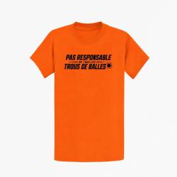 T-shirt Tir Sportif Pas responsable des trous de balles Rouge Orange