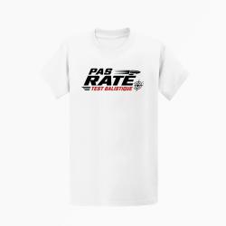 T-shirt Tir Sportif Pas rat&eacute; Test balistique Blanc / Orange