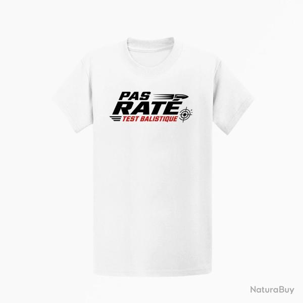 T-shirt Tir Sportif Pas rat� Test balistique Blanc / Orange