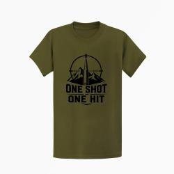 T-shirt Tir Sportif One Shot One Hit Cible montagne Kaki / Noir