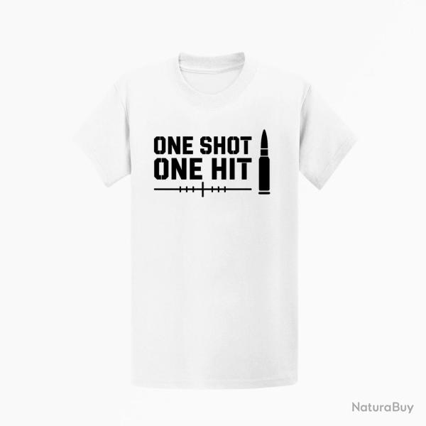 T-shirt Tir Sportif One Shot One Hit Cartouche Blanc
