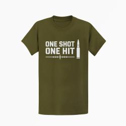 T-shirt Tir Sportif One Shot One Hit Cartouche Kaki / Blanc