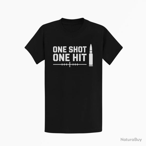 T-shirt Tir Sportif One Shot One Hit Cartouche Noir