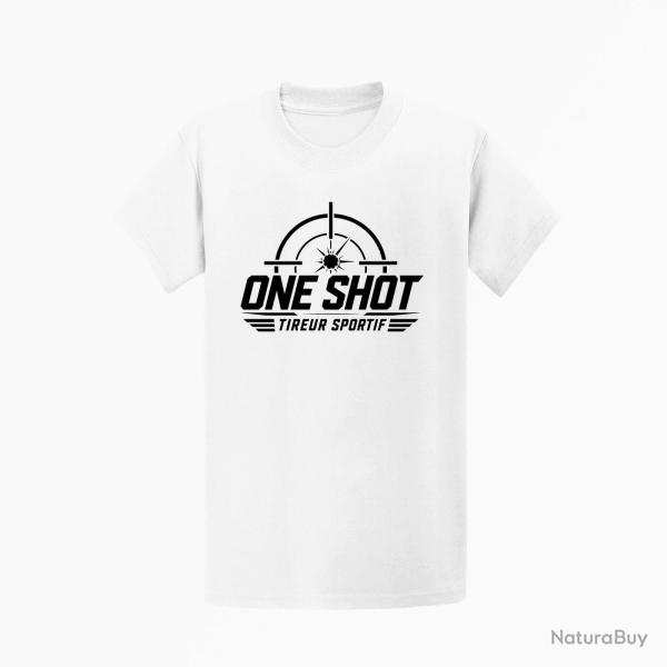 T-shirt Tir Sportif One Shot Tireur sportif Blanc