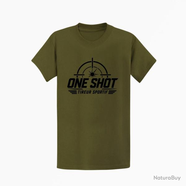 T-shirt Tir Sportif One Shot Tireur sportif Kaki / Noir
