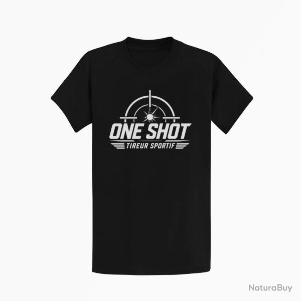 T-shirt Tir Sportif One Shot Tireur sportif Noir