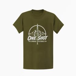 T-shirt Tir Sportif One Shot Kaki / Blanc