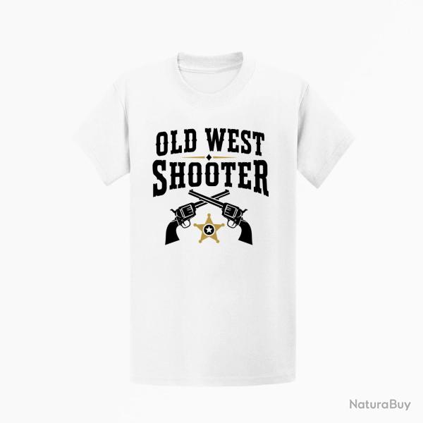 T-shirt Tir Sportif Old West Shooter Blanc / Orange