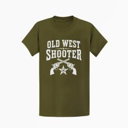 T-shirt Tir Sportif Old West Shooter Kaki / Blanc