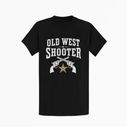 T-shirt Tir Sportif Old West Shooter Noir / Orange