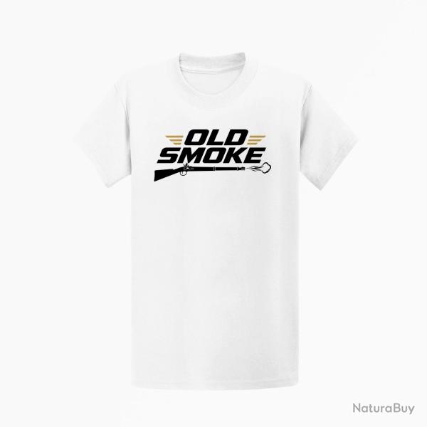 T-shirt Tir Sportif Old smoke Blanc / Orange