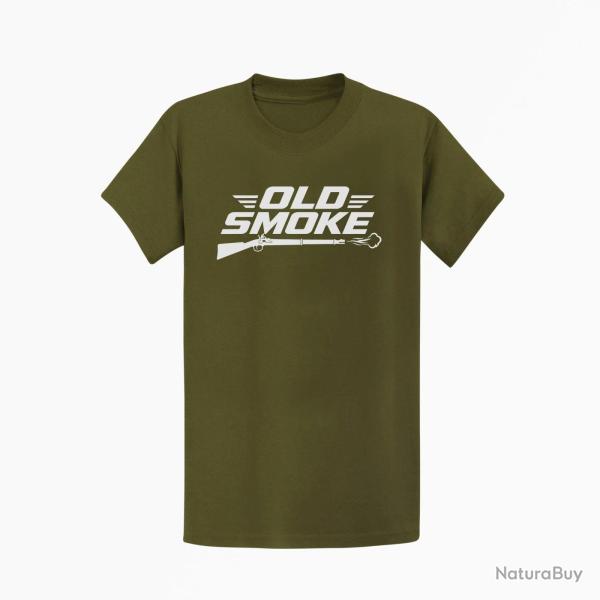 T-shirt Tir Sportif Old smoke Kaki / Blanc