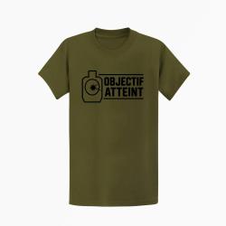 T-shirt Tir Sportif Objectif atteint Cible Kaki / Noir