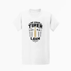 T-shirt Tir Sportif N&eacute; pour tirer loin Blanc / Orange