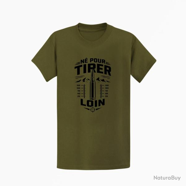 T-shirt Tir Sportif N� pour tirer loin Kaki / Noir