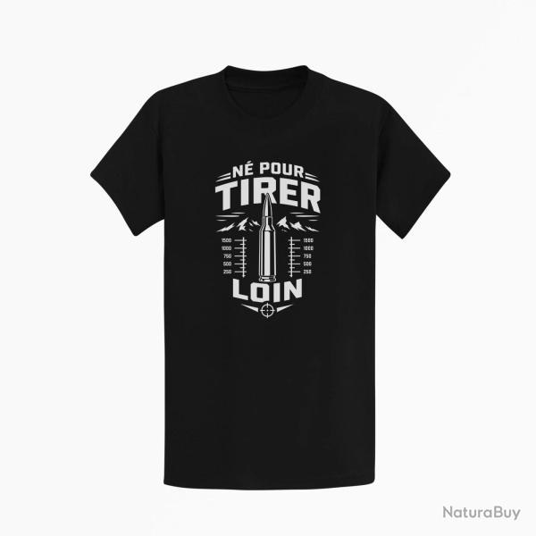 T-shirt Tir Sportif N� pour tirer loin Noir