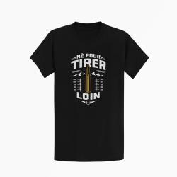 T-shirt Tir Sportif N&eacute; pour tirer loin Noir / Orange