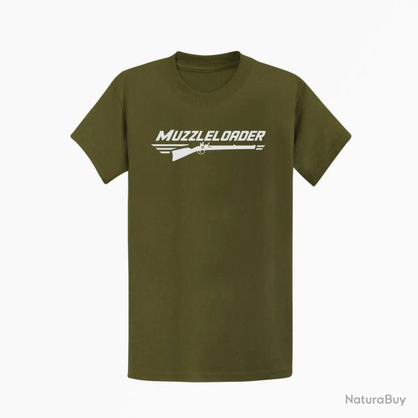 T-shirt Tir Sportif Muzzleloader Kaki / Blanc
