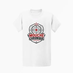 T-shirt Tir Sportif Mouche chronique Blanc / Orange
