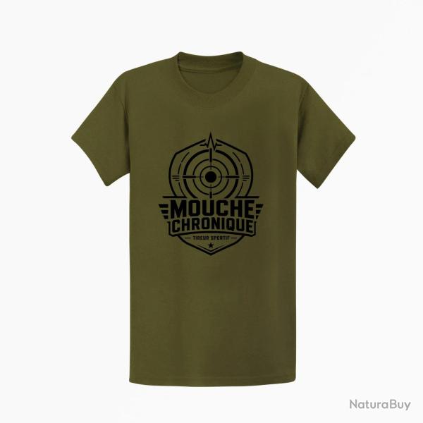 T-shirt Tir Sportif Mouche chronique Kaki / Noir