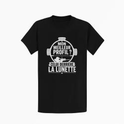 T-shirt Tir Sportif Mon meilleur profil Noir