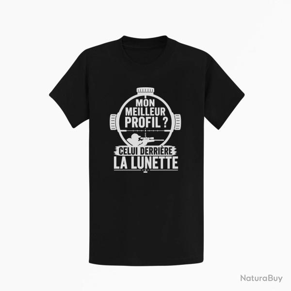 T-shirt Tir Sportif Mon meilleur profil Noir