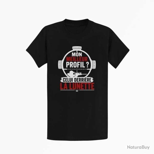 T-shirt Tir Sportif Mon meilleur profil Noir / Orange