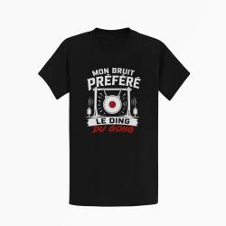 T-shirt Tir Sportif Mon bruit pr&eacute;f&eacute;r&eacute; Le ding du gong Noir / Orange