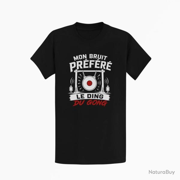 T-shirt Tir Sportif Mon bruit pr�f�r� Le ding du gong Noir / Orange