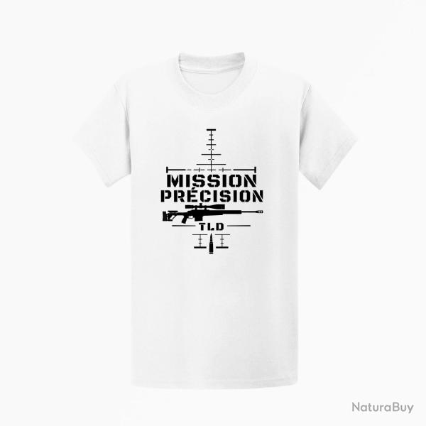 T-shirt Tir Sportif Mission pr�cision Blanc