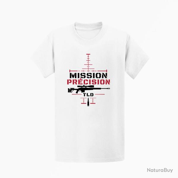 T-shirt Tir Sportif Mission pr�cision Blanc / Orange